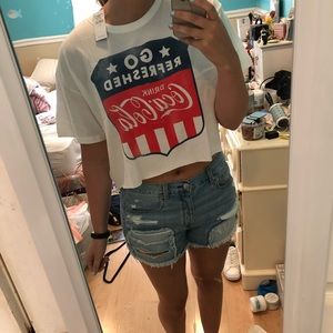 Coca cola crop tee american eagle